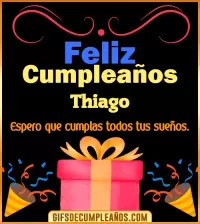 Mensaje de cumpleaños Thiago